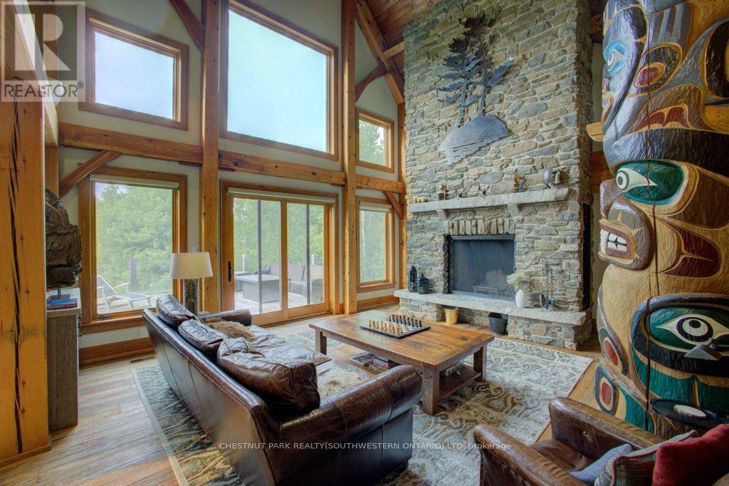 8429 Poplar Side Road, Clearview, ON - Indoor Photo Showing Living Room With Fireplace