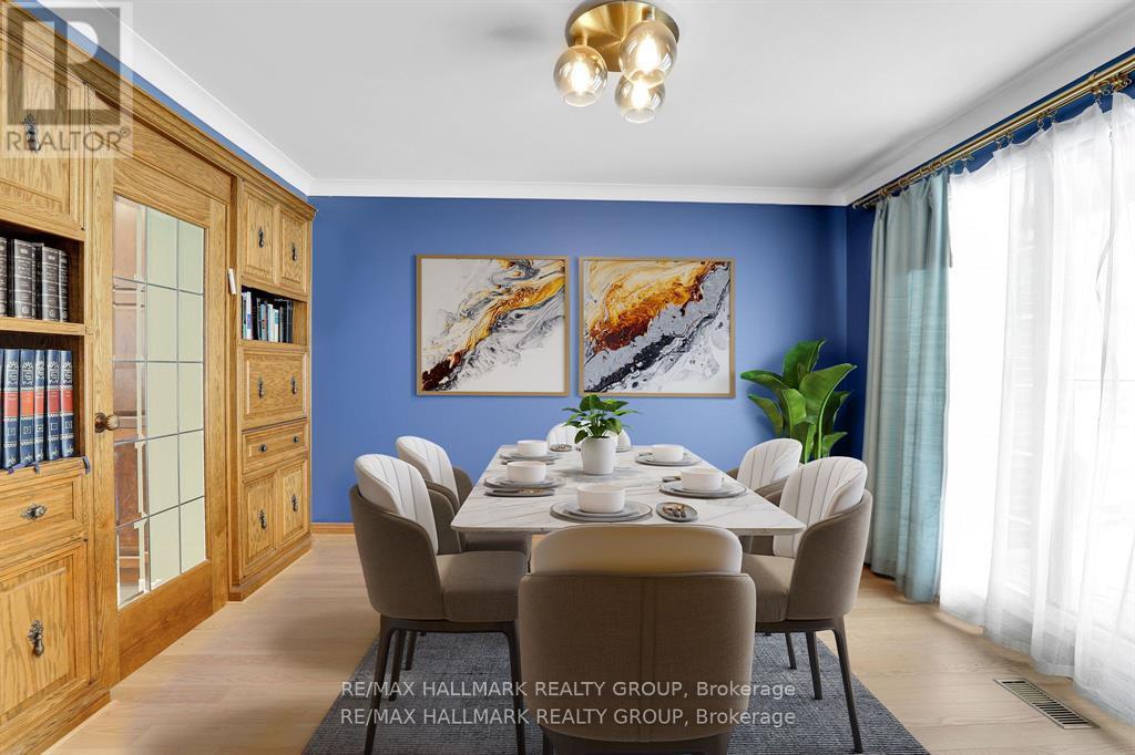 Virtual staged - dining room - 1712 Playfair Drive, Ottawa, ON - Indoor Photo Showing Dining Room