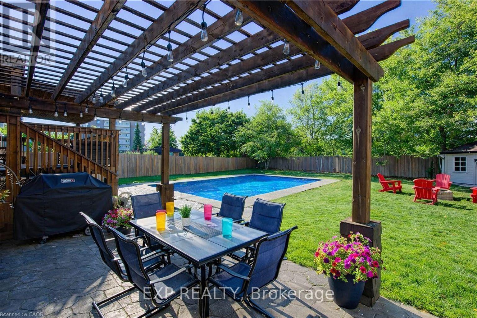 36 Blackfriars Place, Kitchener, ON - Outdoor With In Ground Pool With Deck Patio Veranda