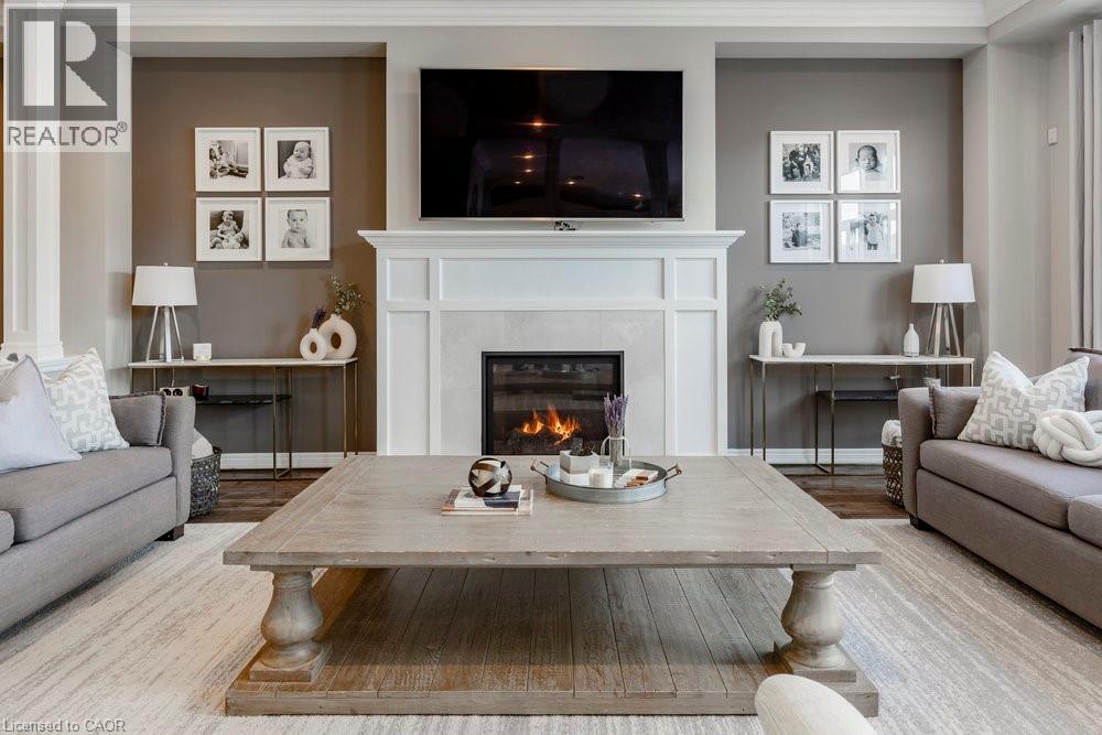 51 Weaver Drive, Ancaster, ON - Indoor Photo Showing Living Room With Fireplace