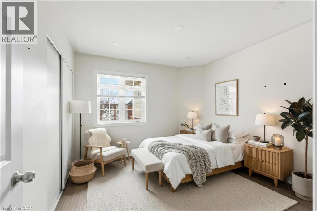 Virtually/digitally staged bedroom - 100 Beddoe Drive Unit# 25, Hamilton, ON - Indoor Photo Showing Bedroom