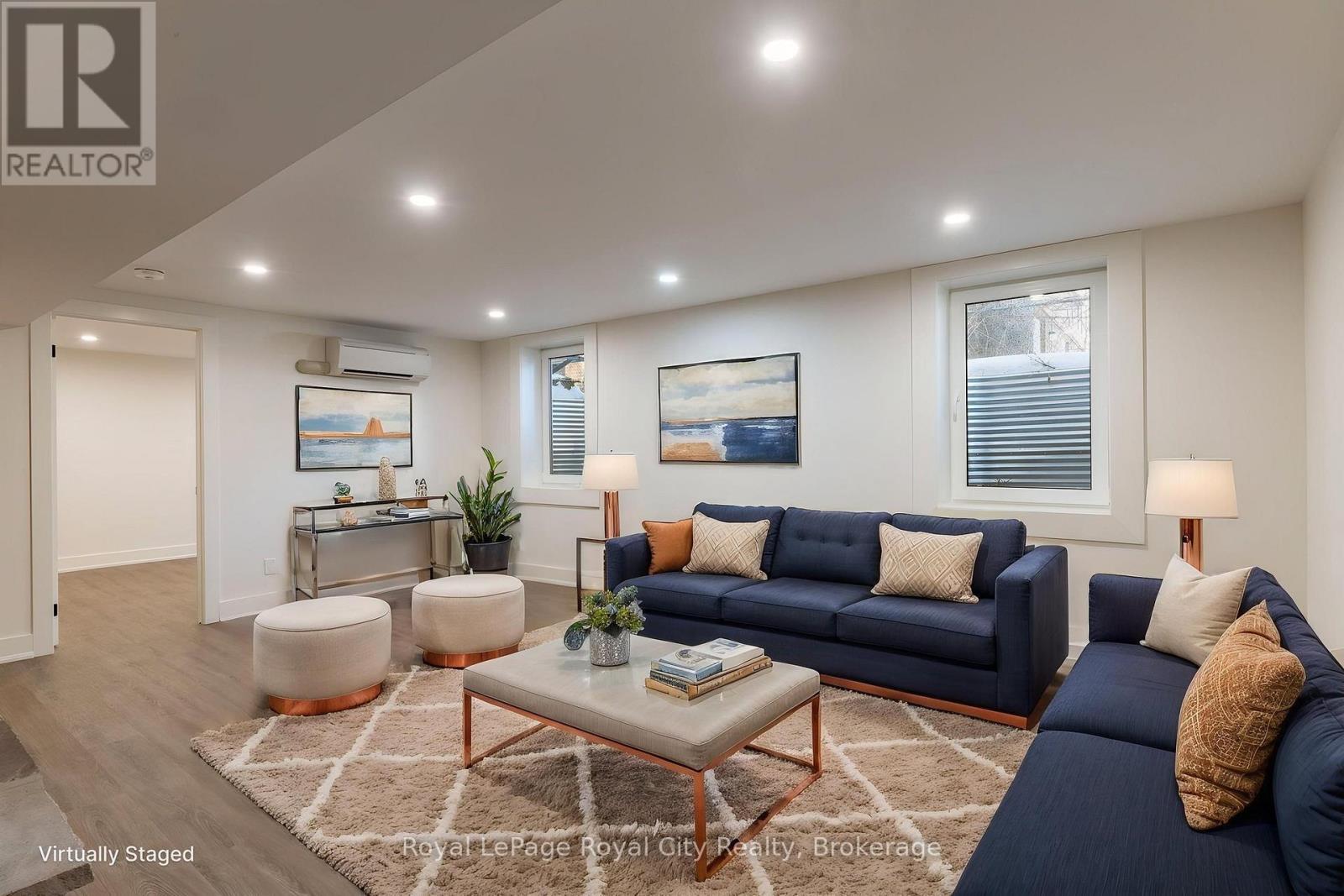 Living room - virtually staged - 255 Normandy Avenue, Waterloo, ON - Indoor Photo Showing Living Room