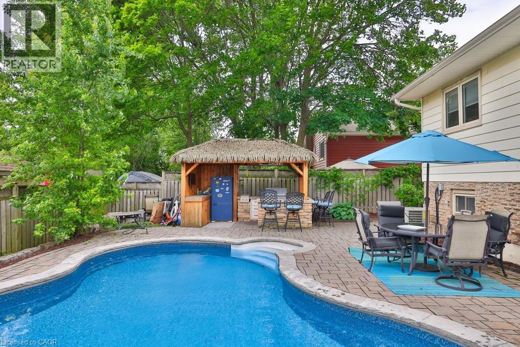 3354 Bristol Drive, Burlington, ON - Outdoor With In Ground Pool With Deck Patio Veranda With Backyard