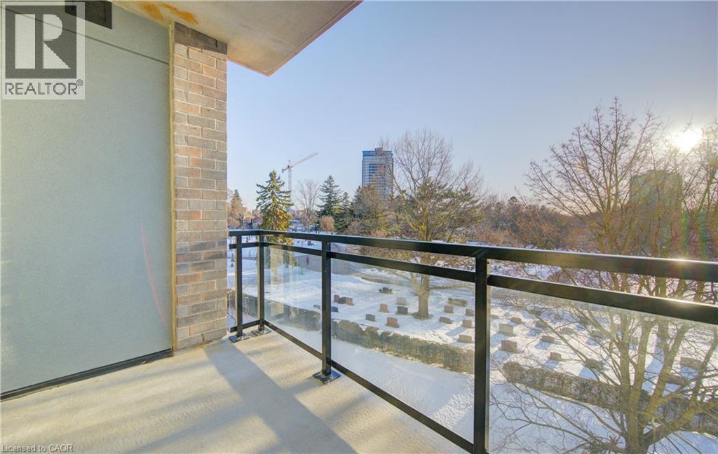 View of balcony - 103 Roger Street Unit# 310, Waterloo, ON - Outdoor With Balcony