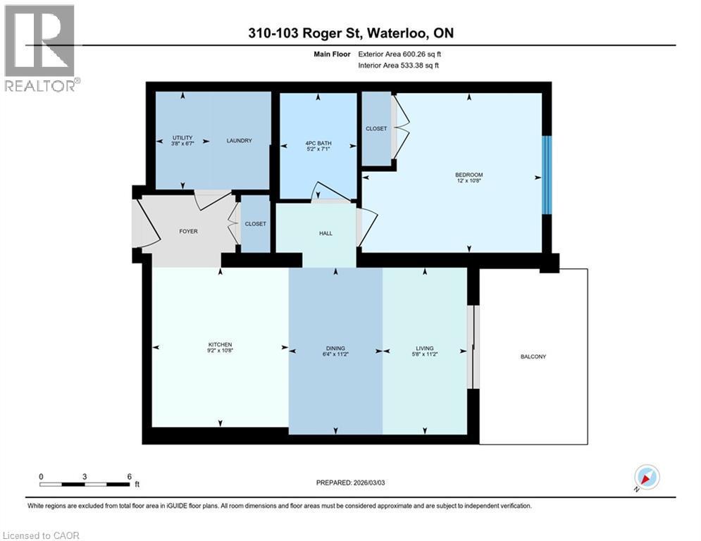 View of room layout - 103 Roger Street Unit# 310, Waterloo, ON - Other
