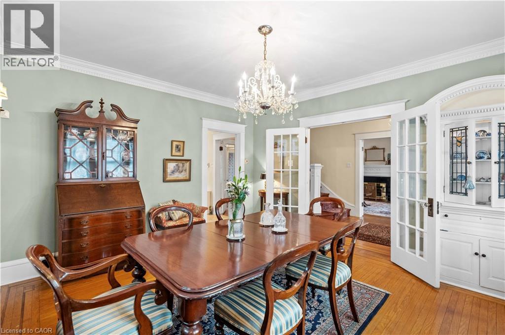 247 Macnab Street S, Hamilton, ON - Indoor Photo Showing Dining Room With Fireplace