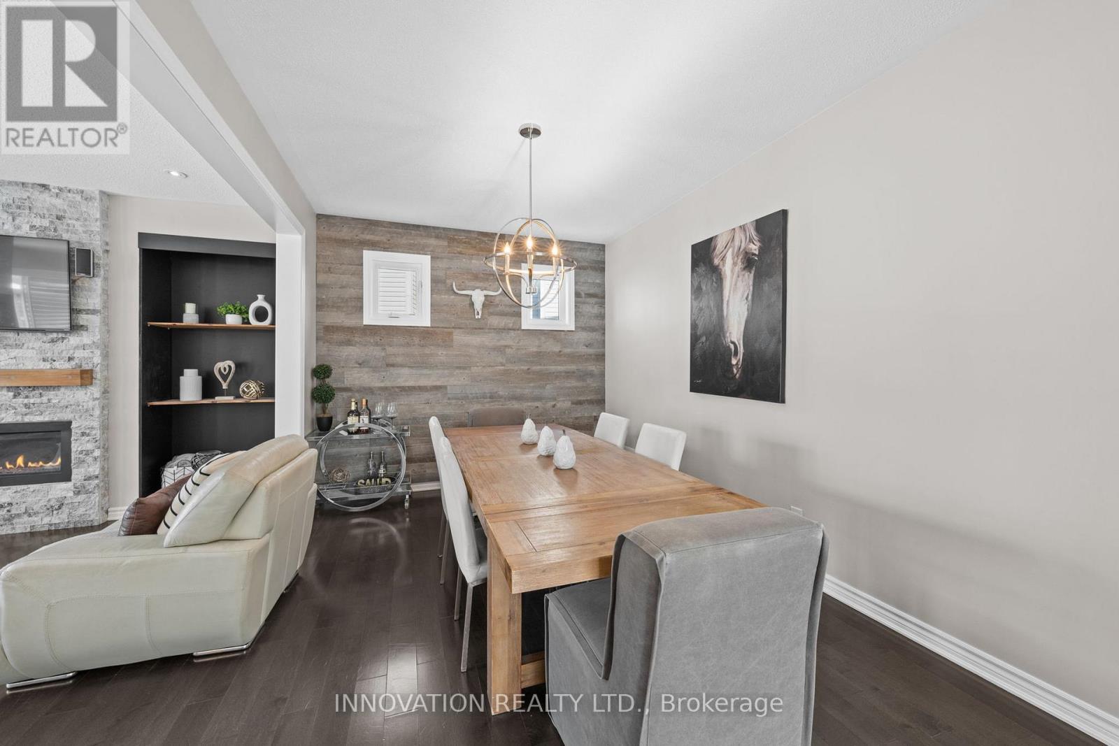 304 Eucalyptus Circle, Ottawa, ON - Indoor Photo Showing Dining Room With Fireplace