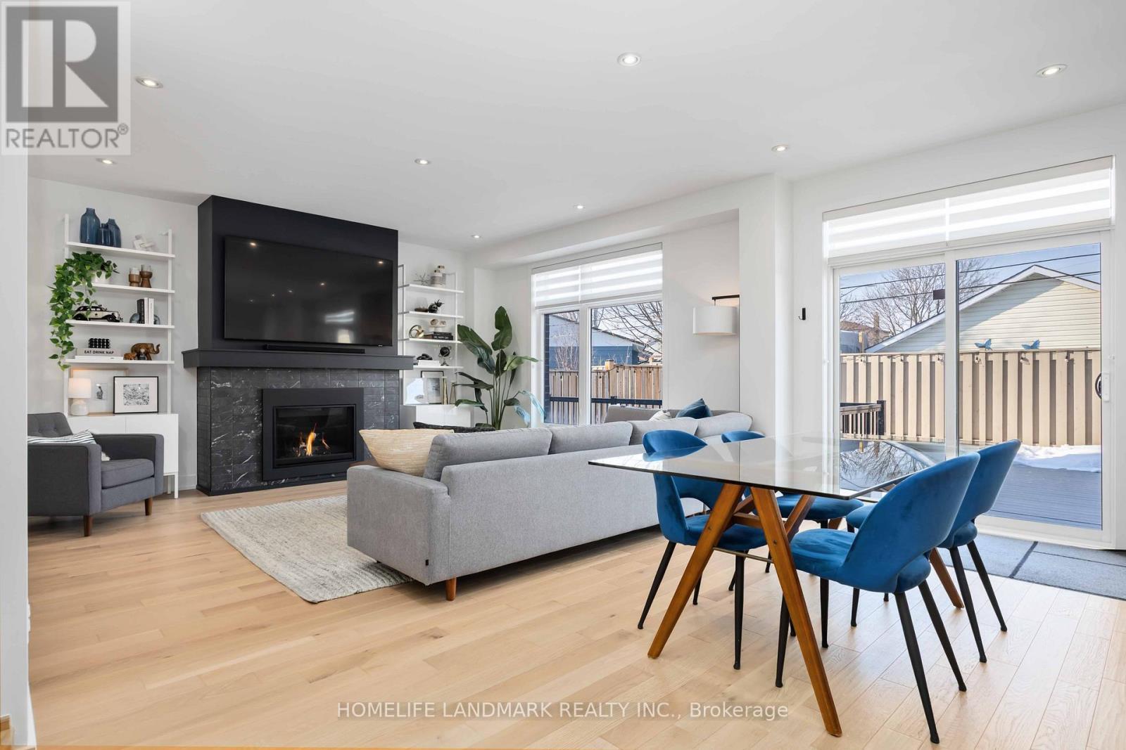 1330 Gull Crossing, Pickering, ON - Indoor Photo Showing Living Room With Fireplace