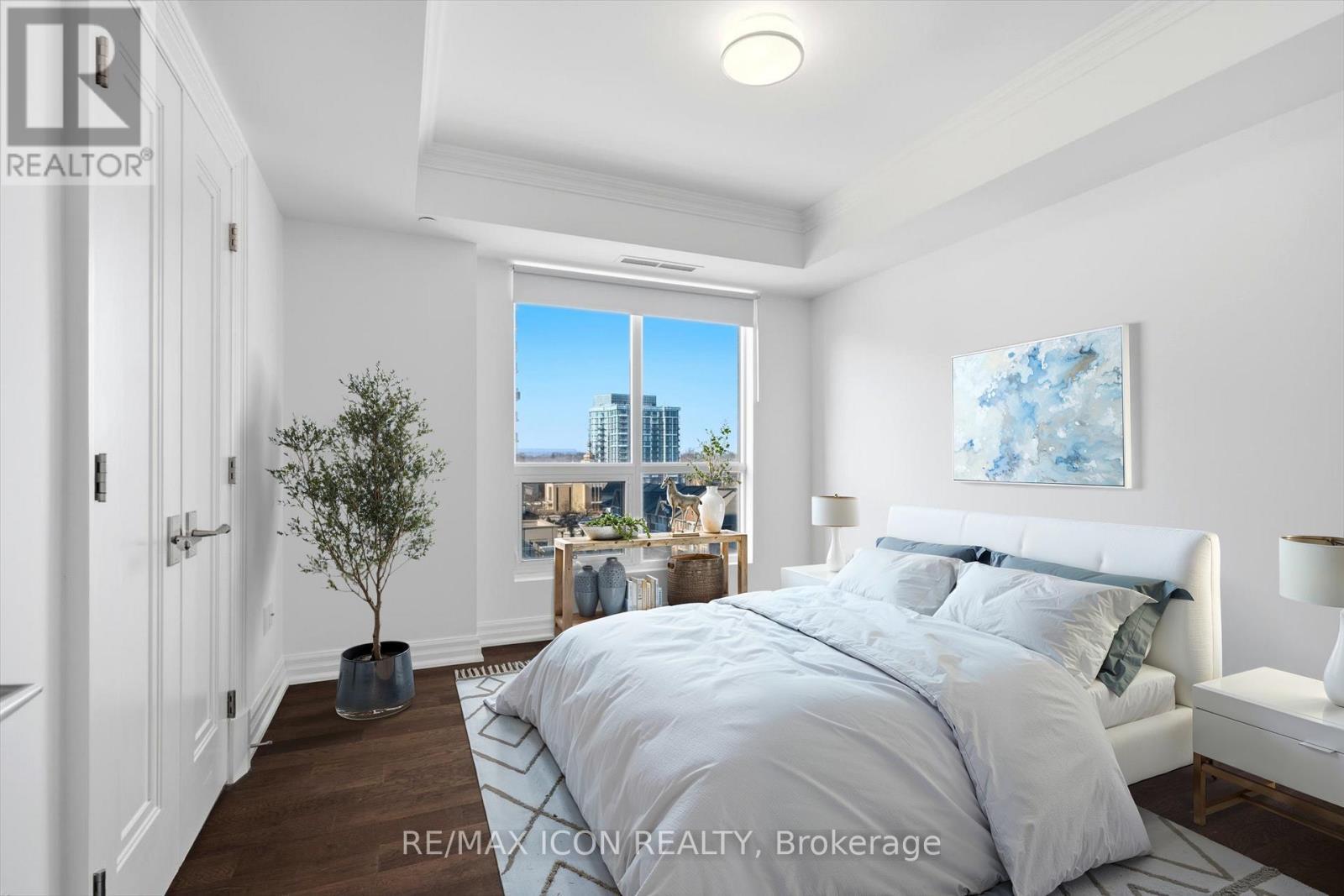 Image has been digitally enhanced - 602 - 2060 Lakeshore Road, Burlington (Brant), ON - Indoor Photo Showing Bedroom