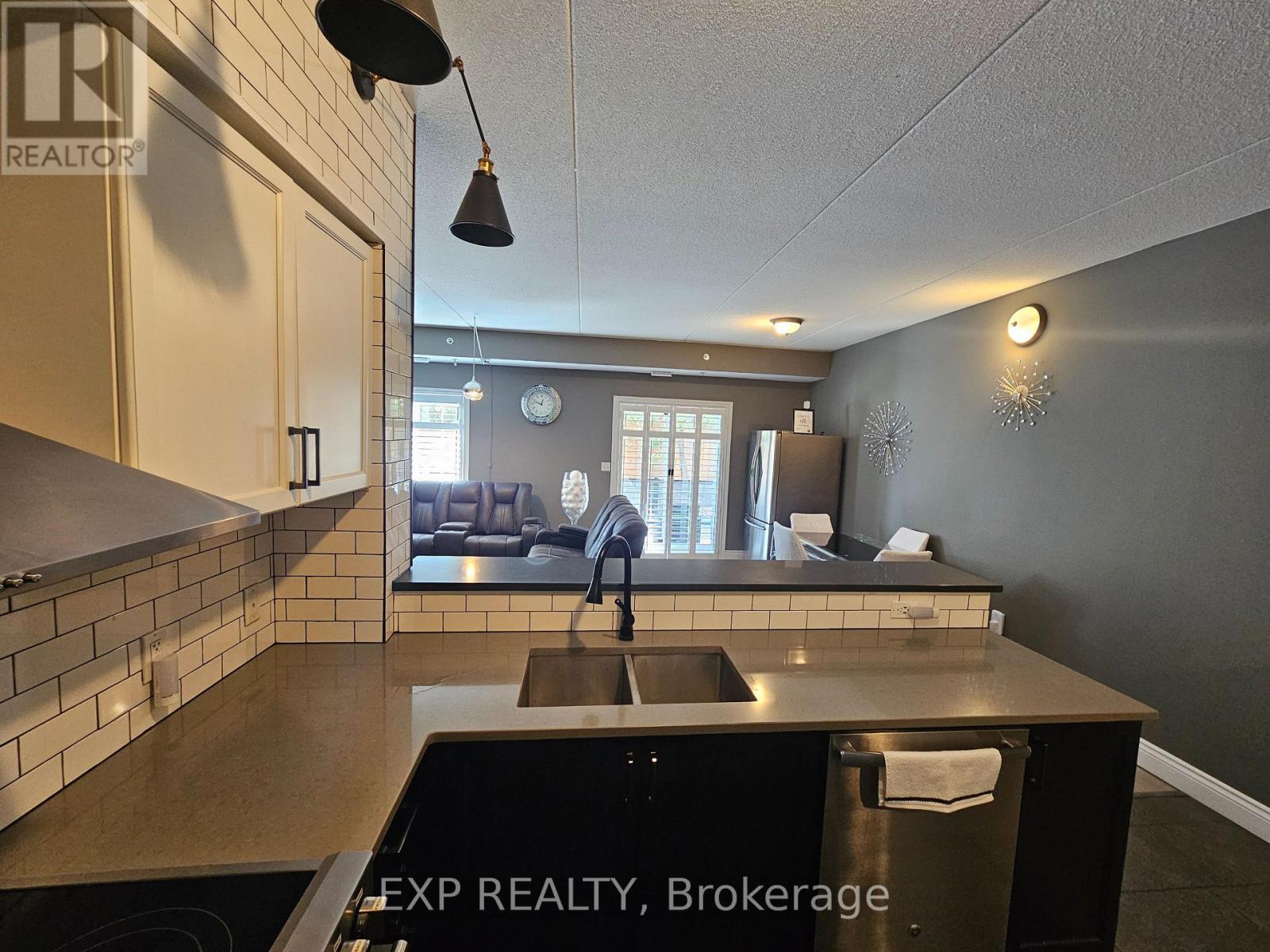 102 - 308 Watson Parkway N, Guelph, ON - Indoor Photo Showing Kitchen With Stainless Steel Kitchen With Double Sink