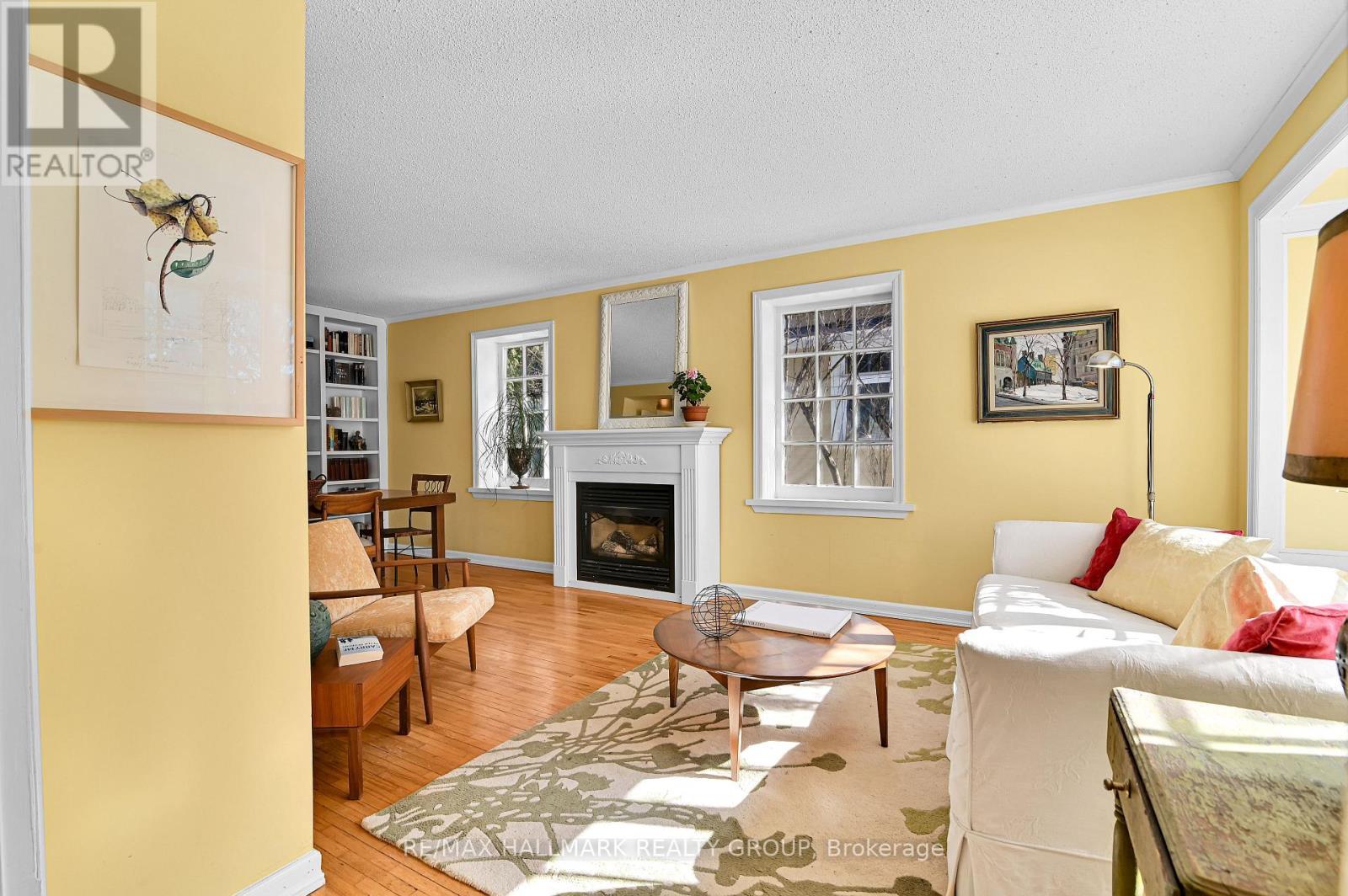 Main Floor - Living Room - 9 Rock Avenue, Ottawa, ON - Indoor Photo Showing Living Room With Fireplace