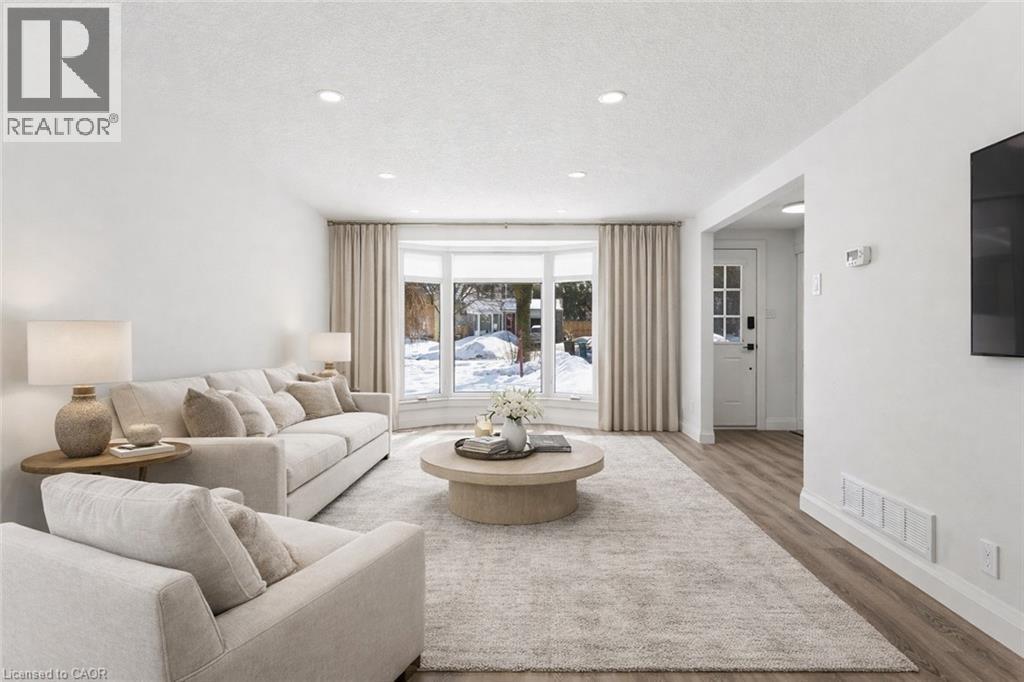 Virtually Staged - 16 Thornbush Crescent, Waterloo, ON - Indoor Photo Showing Living Room
