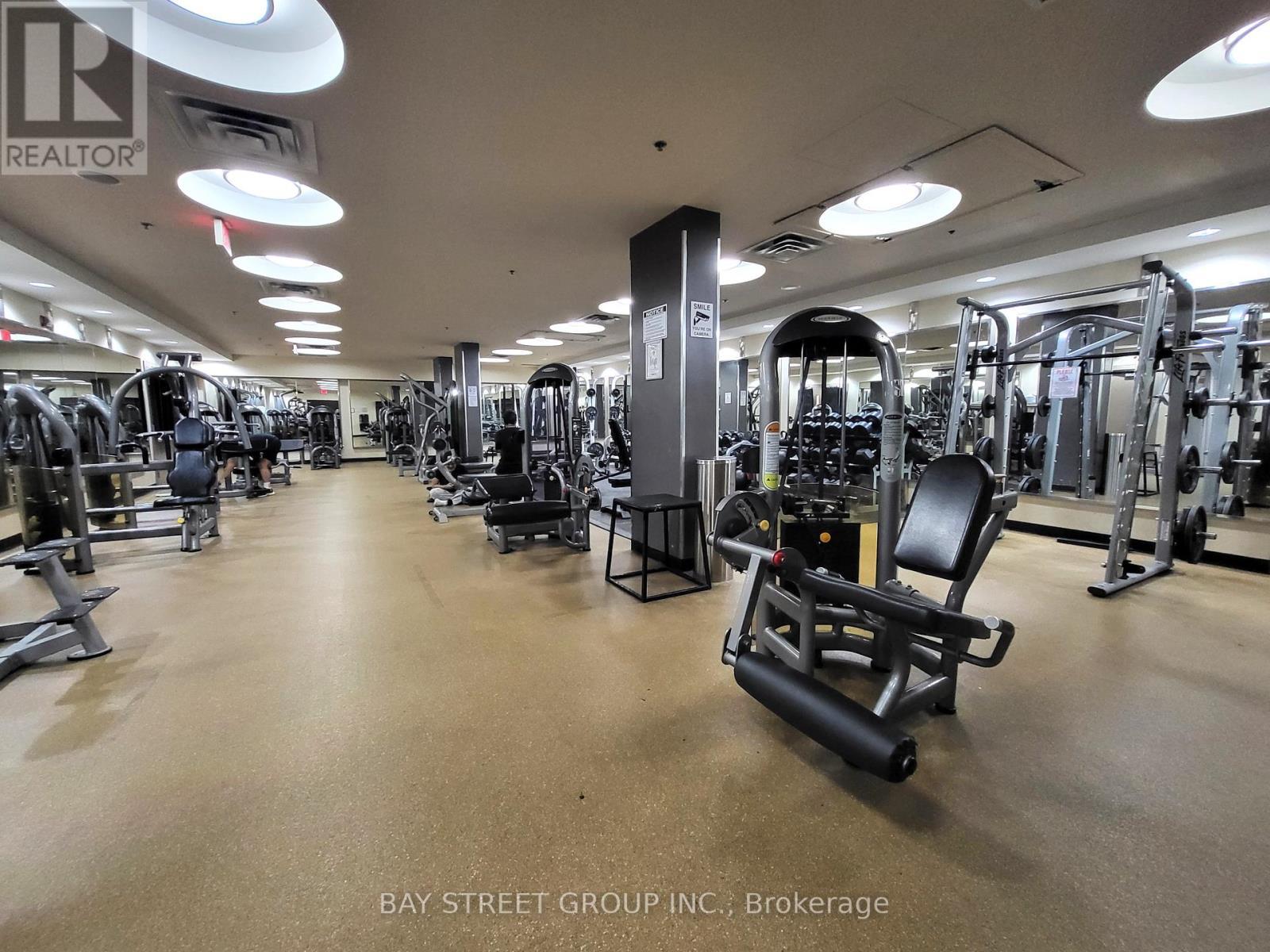 3608 - 50 Absolute Avenue, Mississauga, ON - Indoor Photo Showing Gym Room