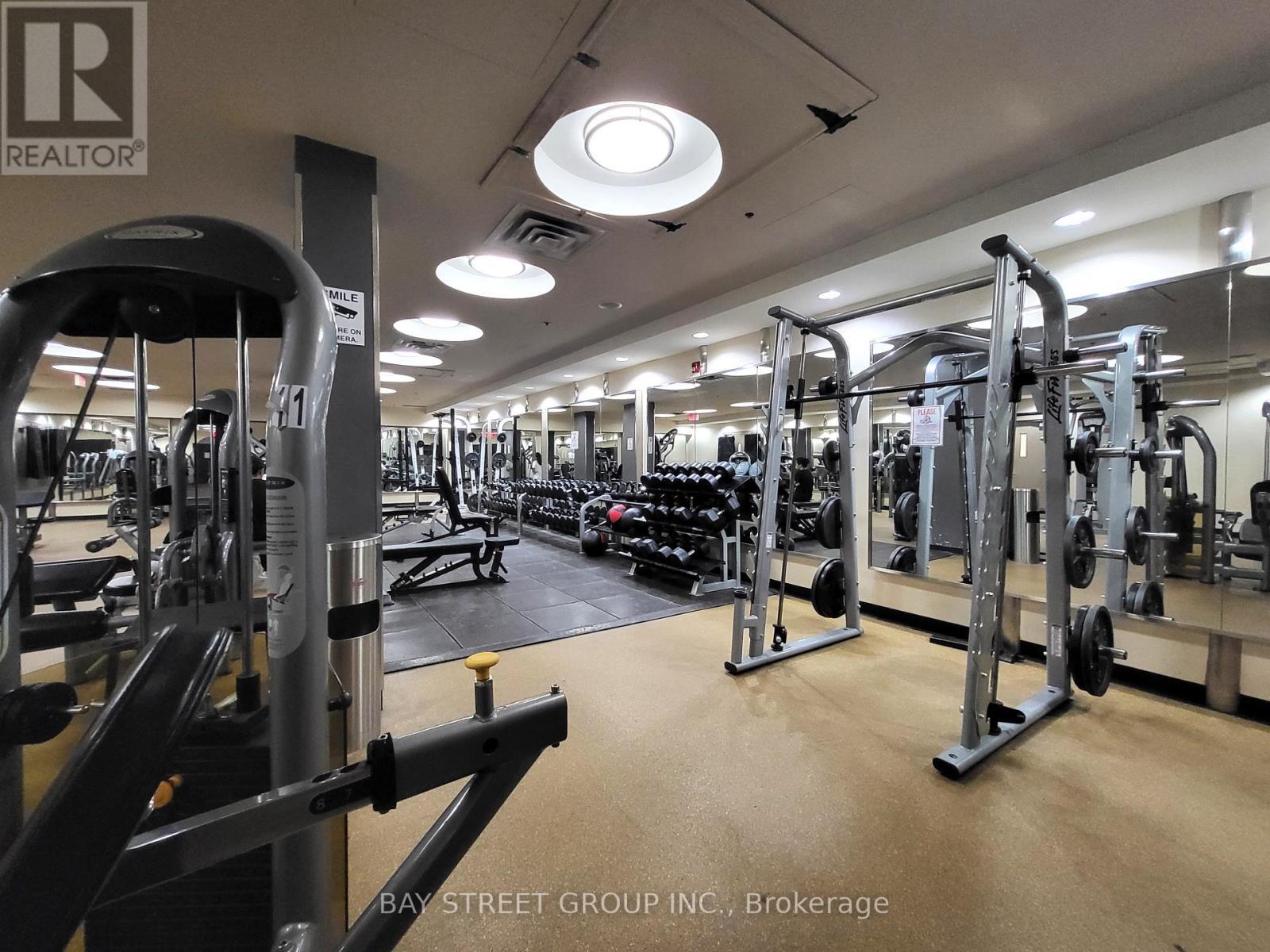 3608 - 50 Absolute Avenue, Mississauga, ON - Indoor Photo Showing Gym Room