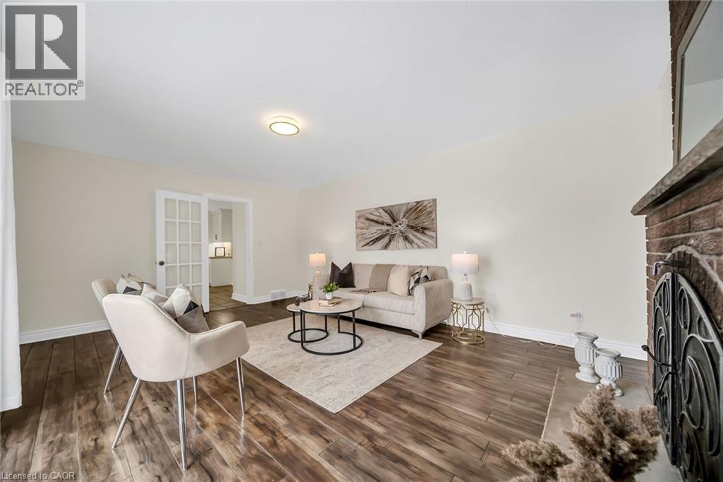 46 Chicopee Terrace, Kitchener, ON - Indoor Photo Showing Living Room With Fireplace