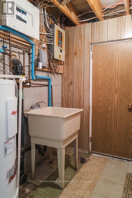 Basement utility room w door to cold room - 577 Lynwood Drive, Cornwall, ON - Indoor Photo Showing Basement