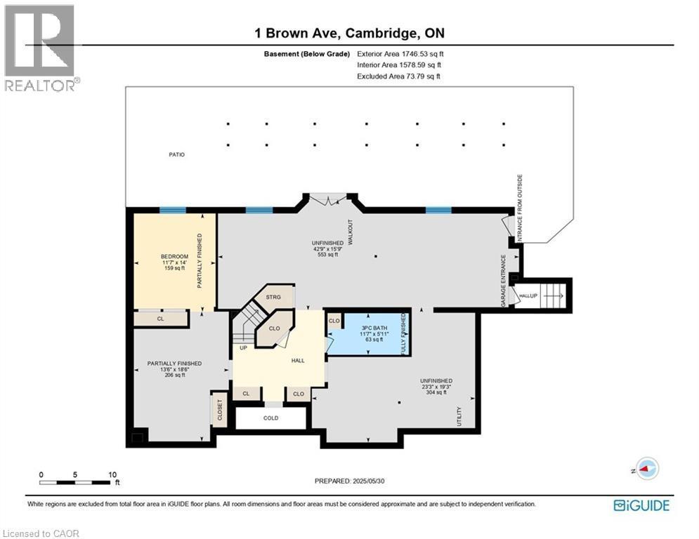 Basement Floor Plan - 1 Brown Avenue, Cambridge, ON - Other