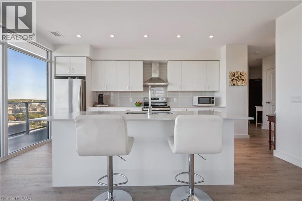 15 Glebe Street Unit# 902, Cambridge, ON - Indoor Photo Showing Kitchen With Stainless Steel Kitchen
