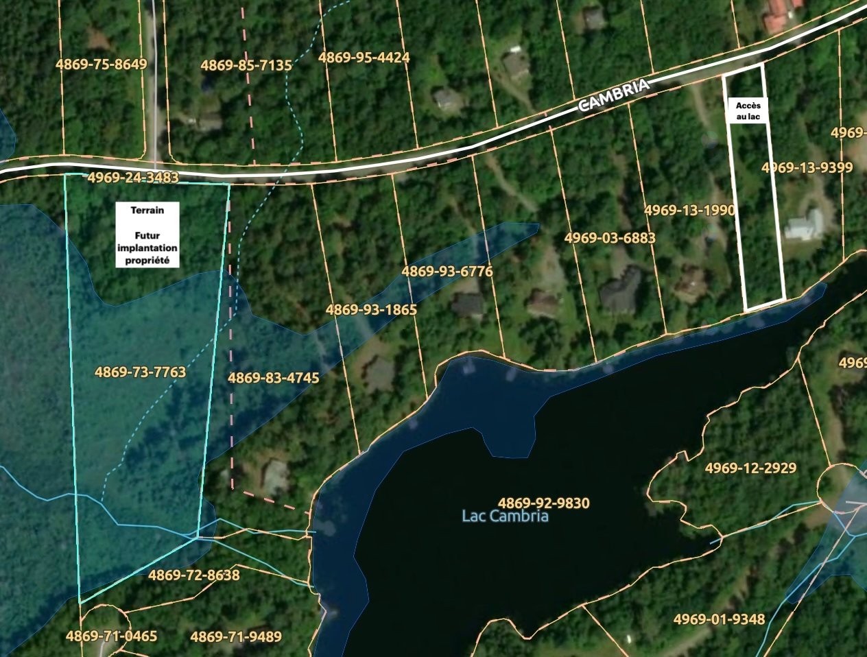 Plan (croquis) - Ch. Cambria, Gore, QC