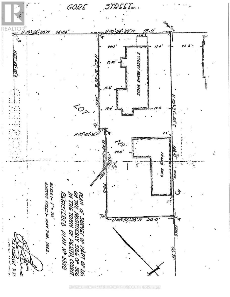Survey - - 229 Gore Street E, Perth, ON