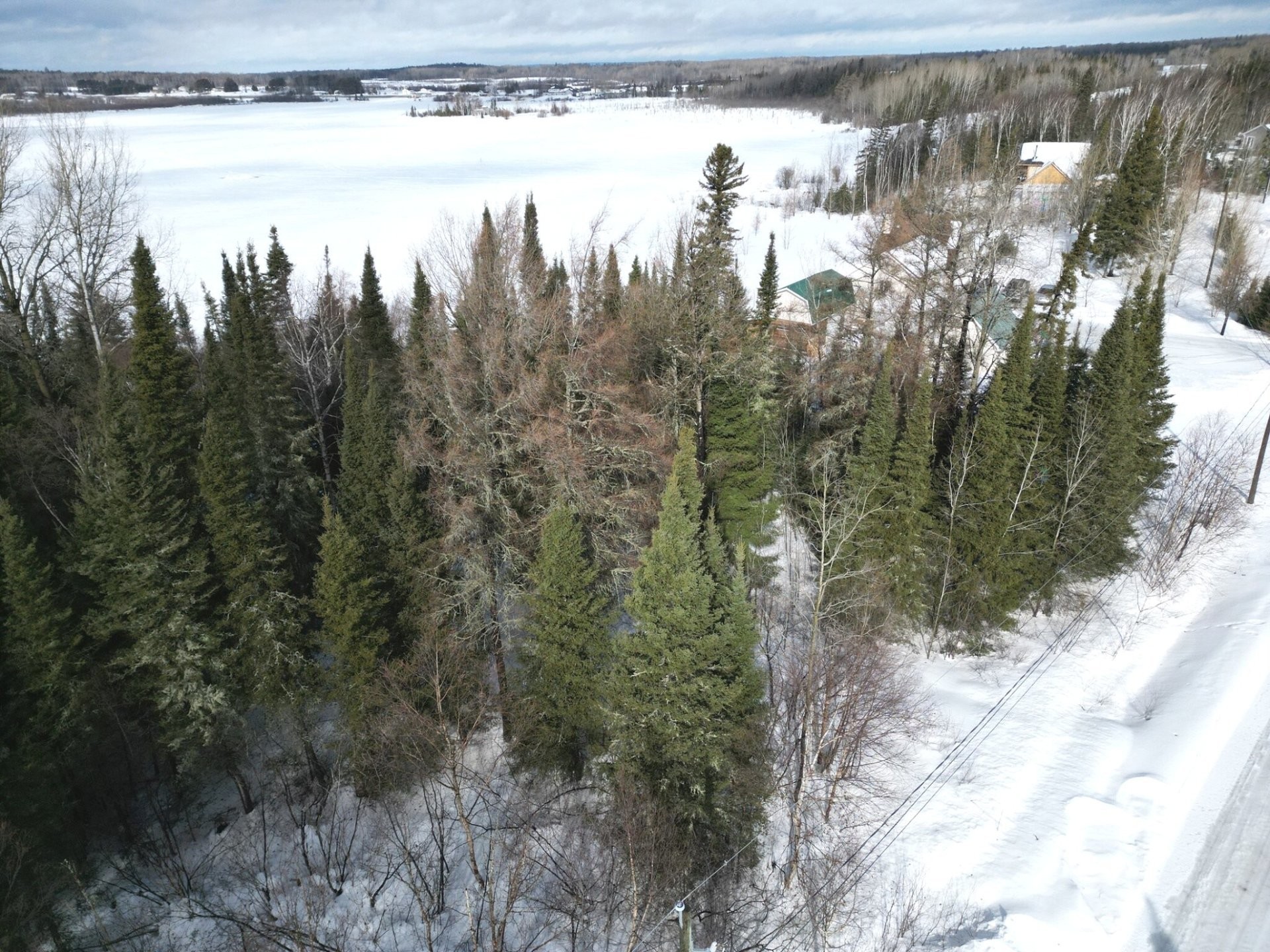 Photo aérienne - Rue Authier, Rivière-Héva, QC