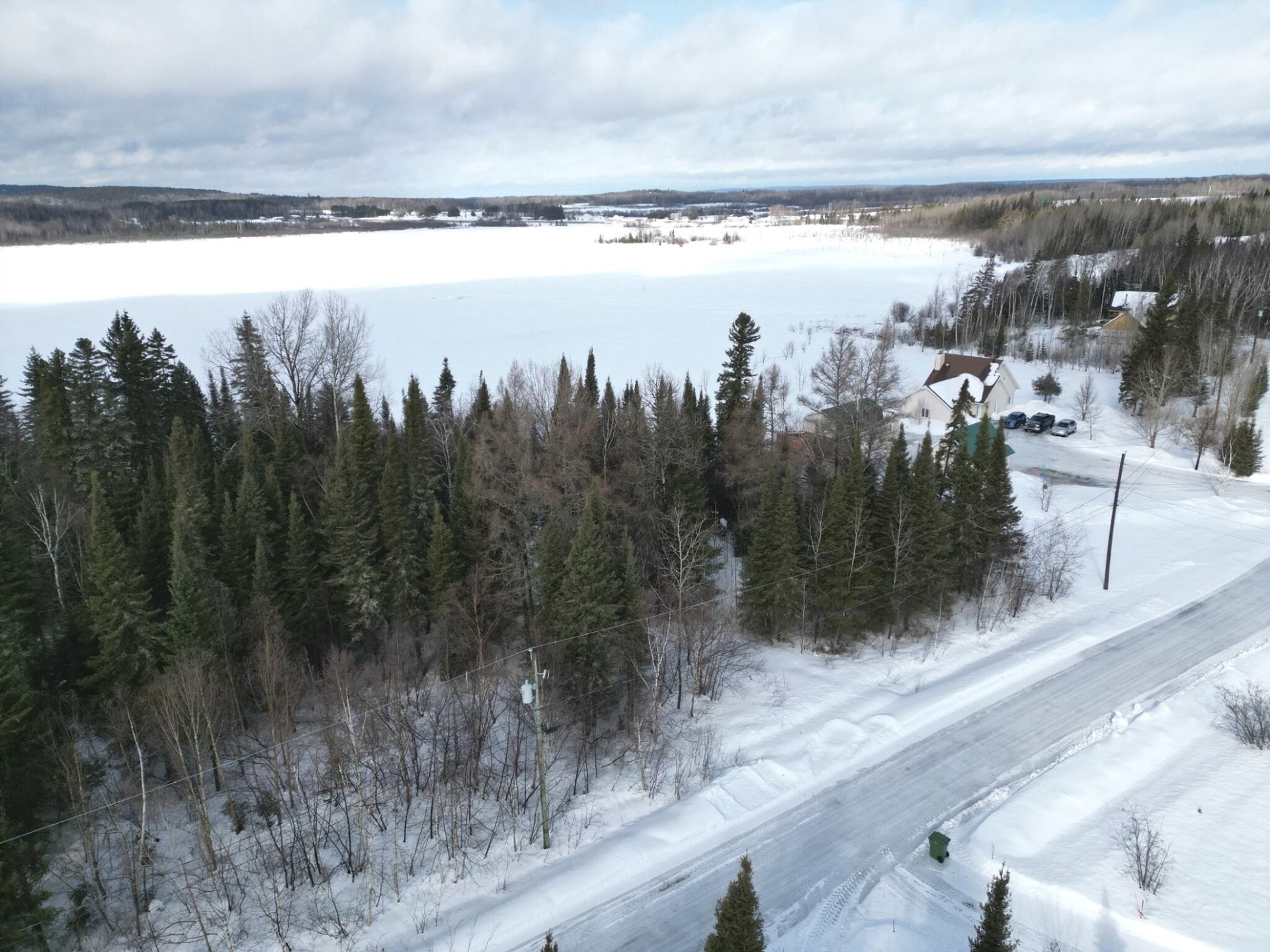 Photo aérienne - Rue Authier, Rivière-Héva, QC