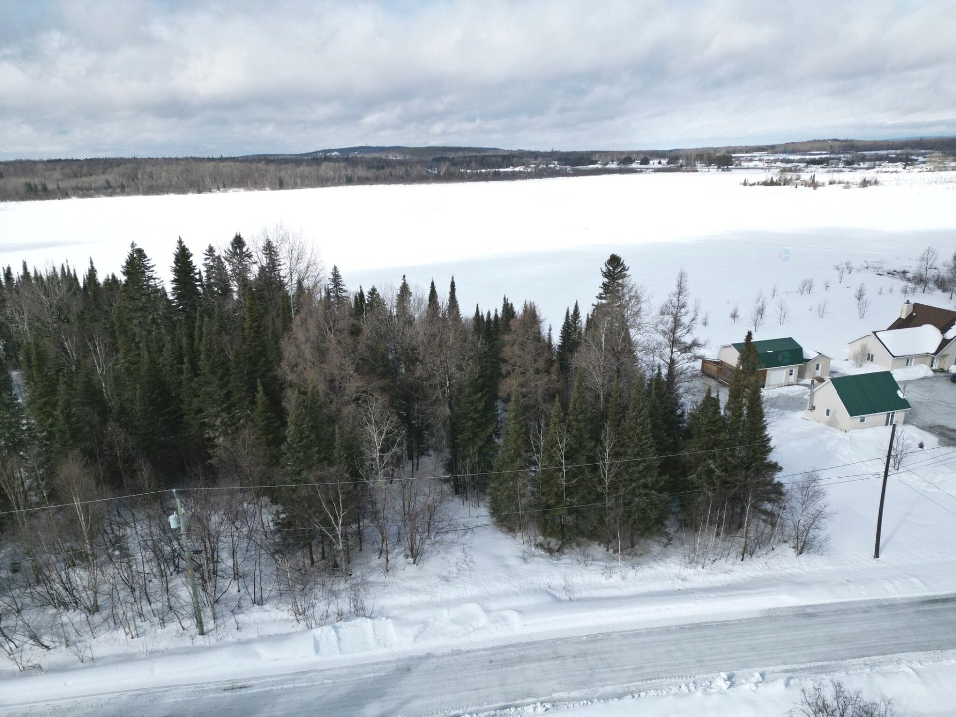 Photo aérienne - Rue Authier, Rivière-Héva, QC