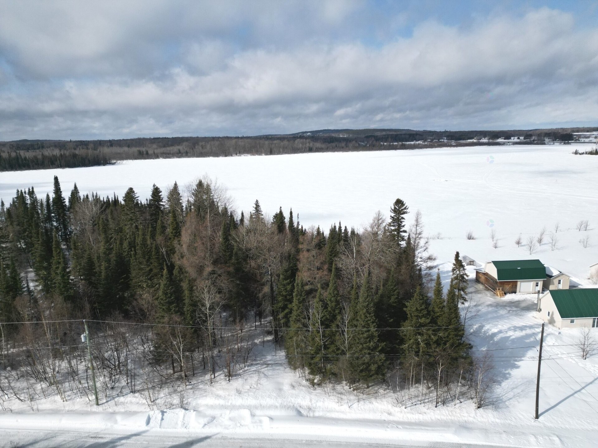 Photo aérienne - Rue Authier, Rivière-Héva, QC