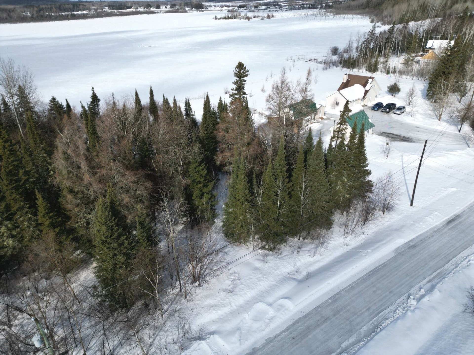 Photo aérienne - Rue Authier, Rivière-Héva, QC
