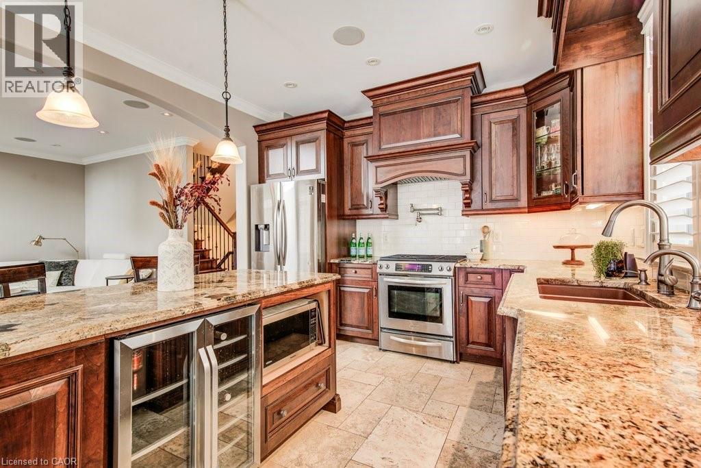 Beverage cooler - 124 Allen Street E, Waterloo, ON - Indoor Photo Showing Kitchen With Double Sink With Upgraded Kitchen