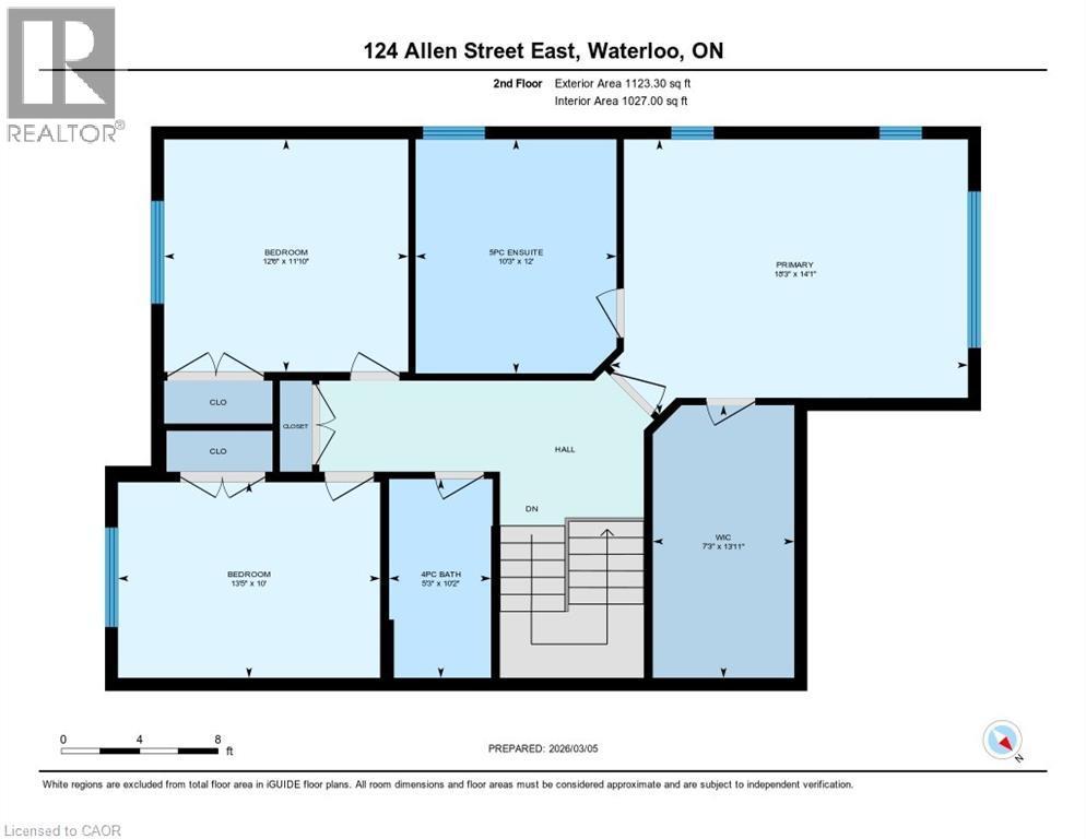 Bedroom level layout - 124 Allen Street E, Waterloo, ON - Other