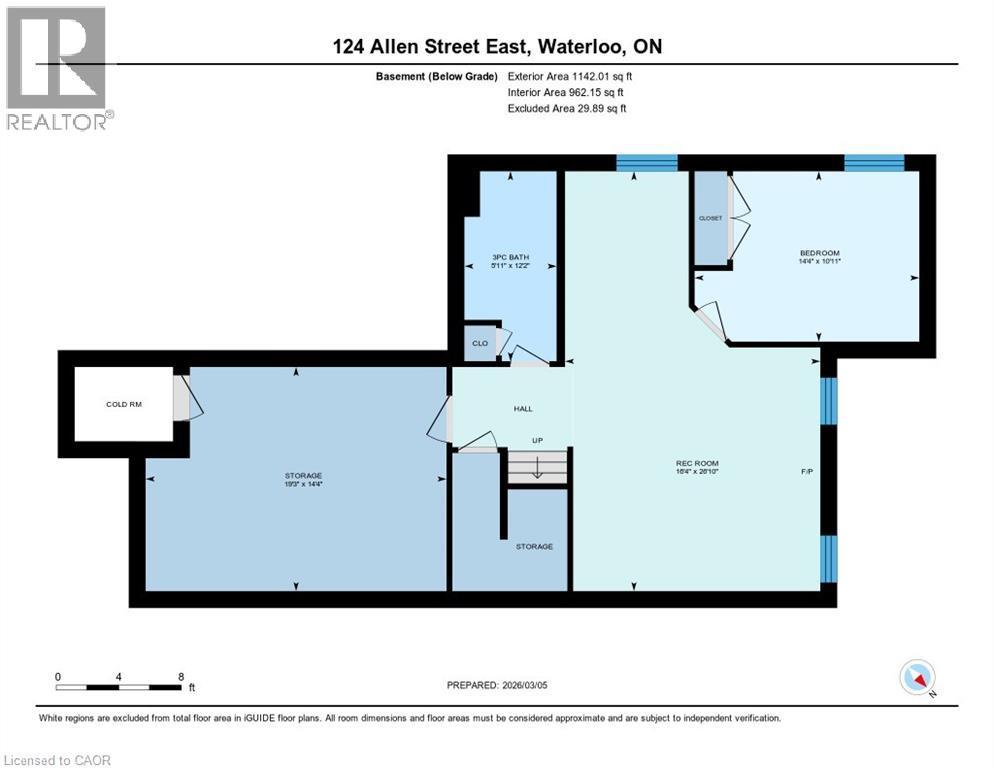 Lower level layout - 124 Allen Street E, Waterloo, ON - Other