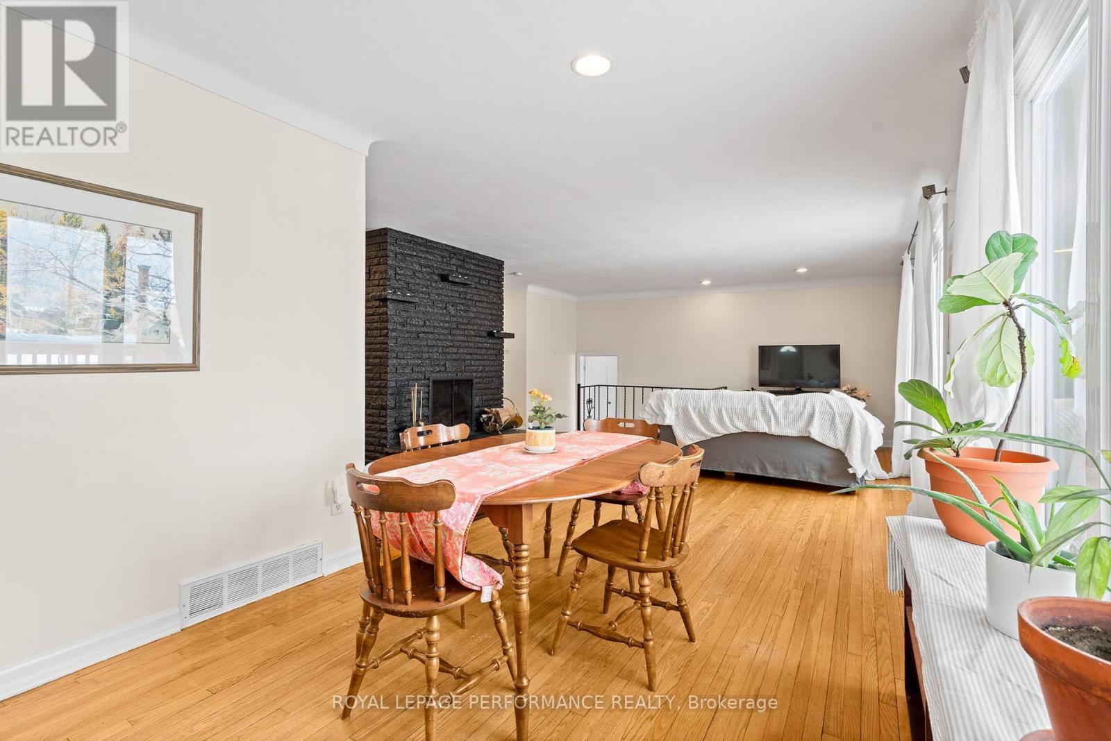 1430 Edgecliffe Avenue, Ottawa, ON - Indoor Photo Showing Dining Room With Fireplace