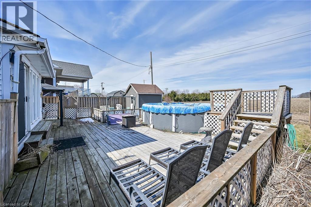 87 Lakeshore Road, Haldimand, ON - Outdoor With Above Ground Pool With Deck Patio Veranda