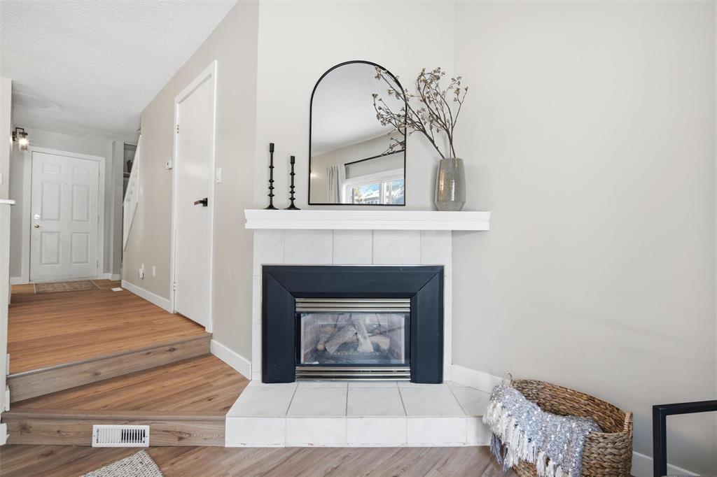 D 57 Apple Lane, Winnipeg, MB - Indoor Photo Showing Living Room With Fireplace