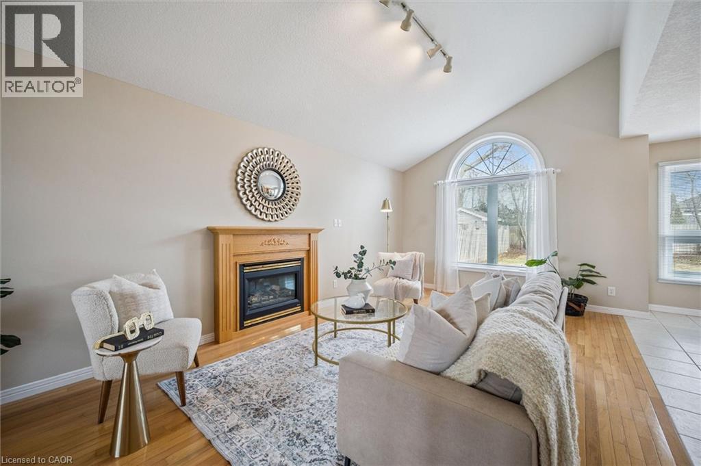 6 Keller Crescent, Kitchener, ON - Indoor Photo Showing Living Room With Fireplace