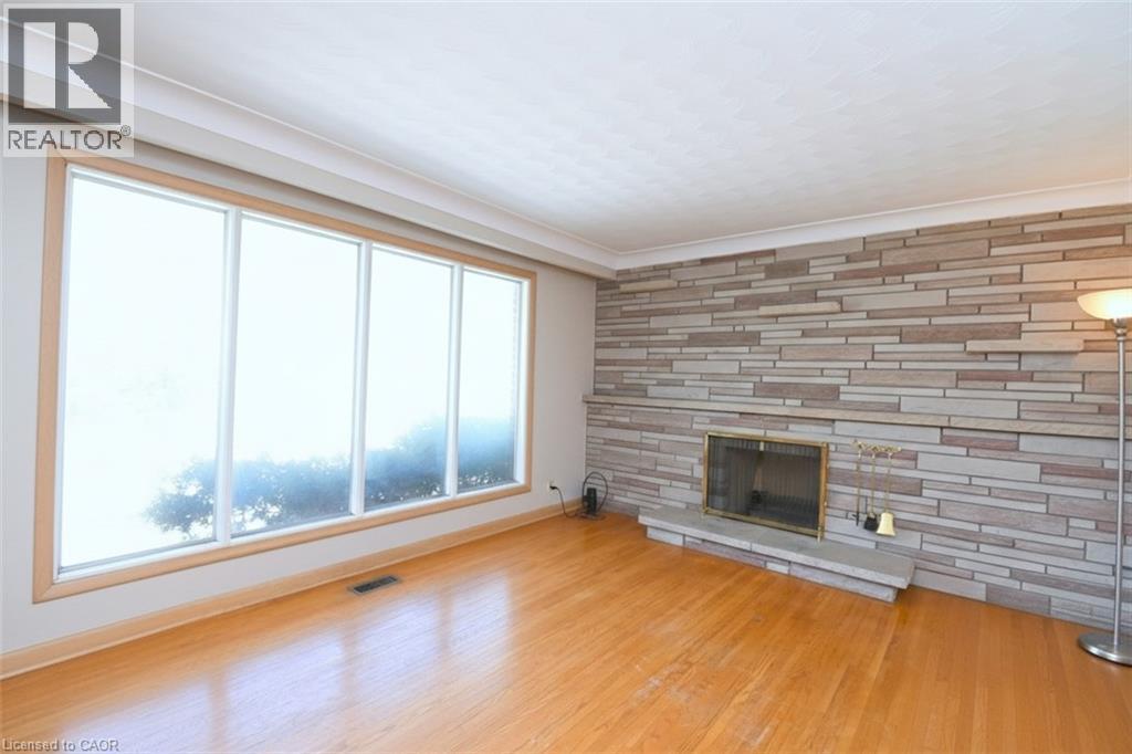 142 Delmar Drive, Hamilton, ON - Indoor Photo Showing Living Room With Fireplace