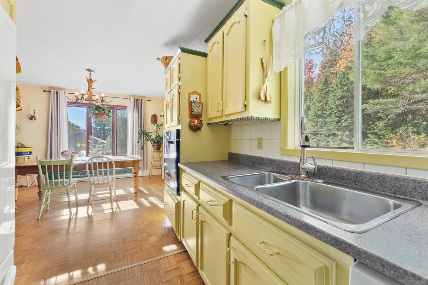 Cuisine - 7571 Rue Principale, Chertsey, QC - Indoor Photo Showing Kitchen With Double Sink