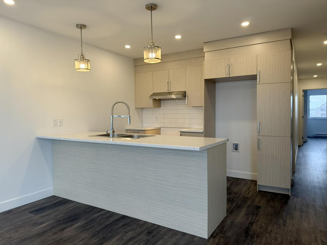 Kitchen - 201-3791 Rue De Mont-Royal, Longueuil (Saint-Hubert), QC - Indoor Photo Showing Kitchen With Double Sink