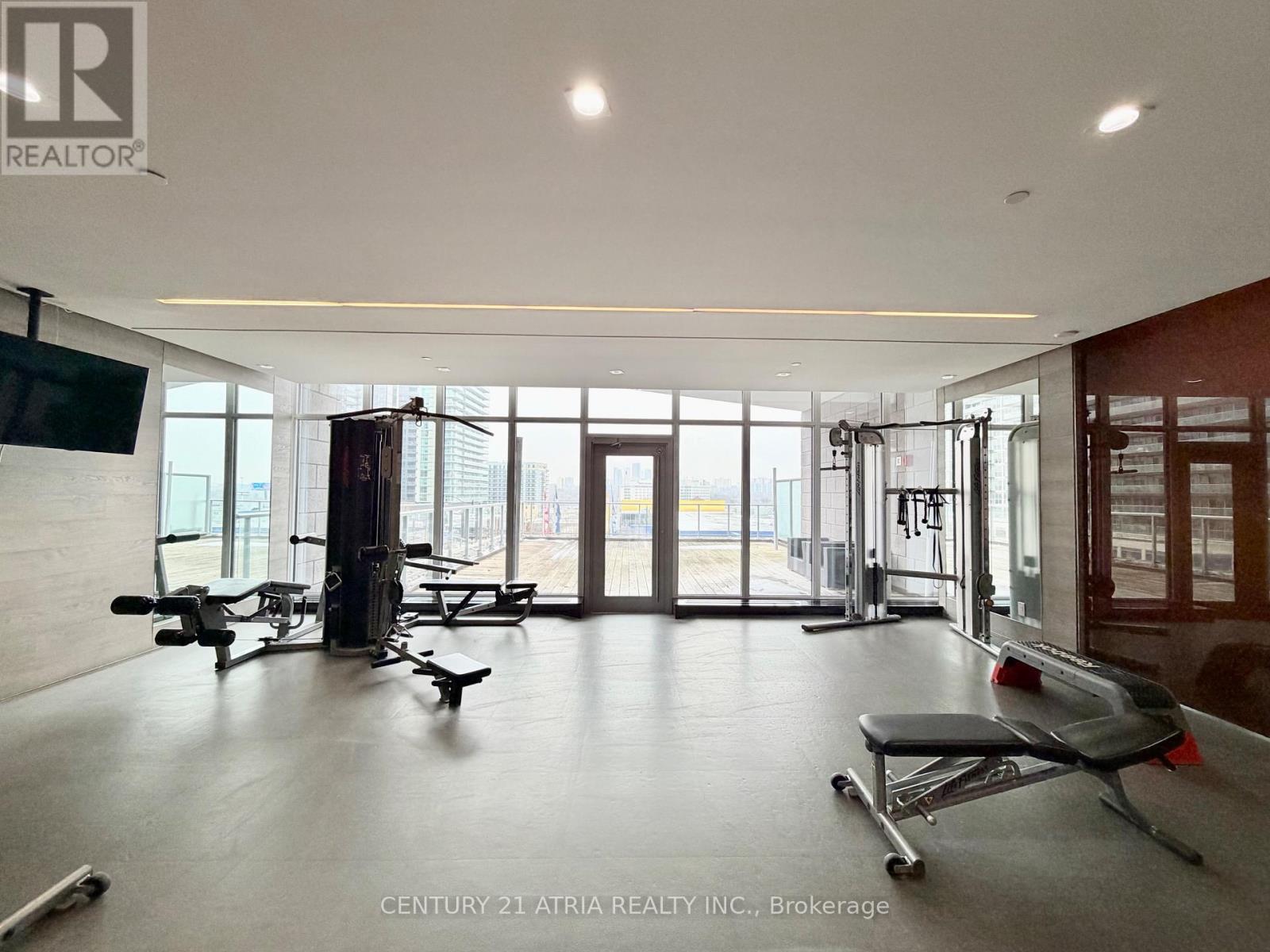 2703 - 121 Mcmahon Drive, Toronto, ON - Indoor Photo Showing Gym Room