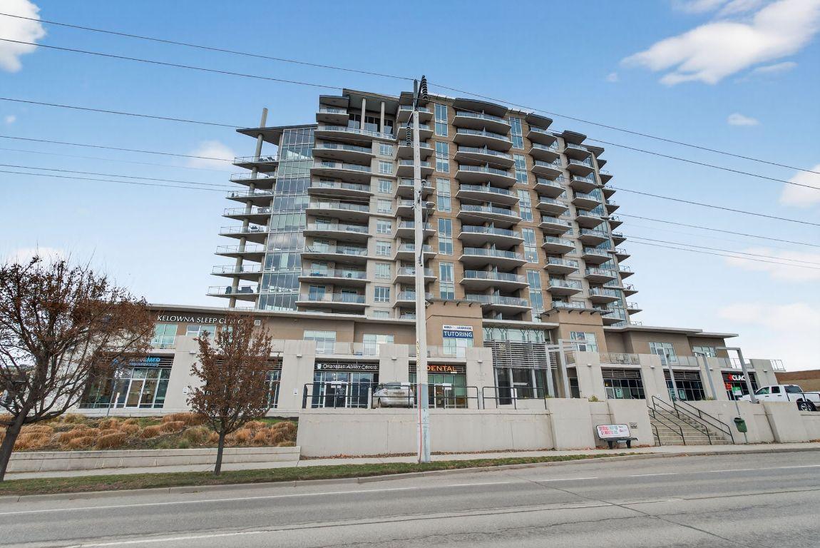403-2040 Springfield Road, Kelowna, BC - Outdoor With Balcony With Facade