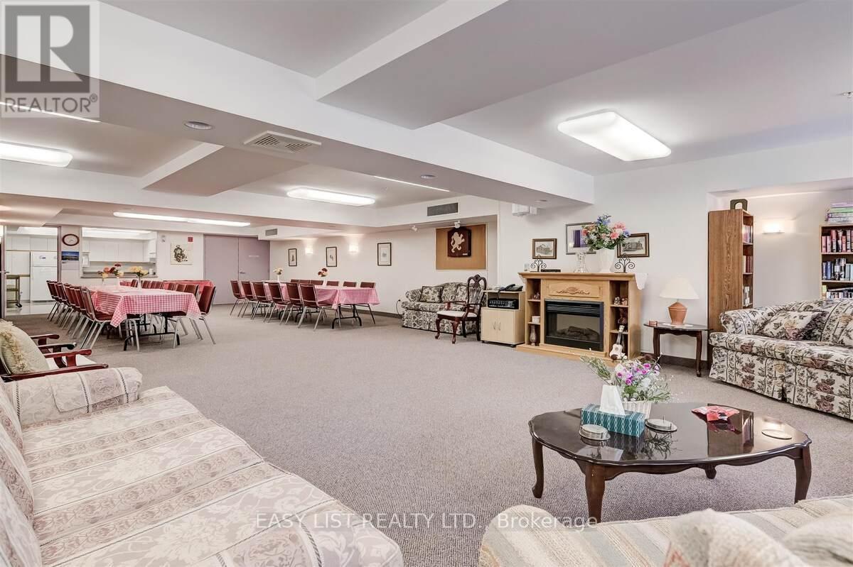 311 - 8 Huron Street, Kawartha Lakes, ON - Indoor Photo Showing Living Room With Fireplace