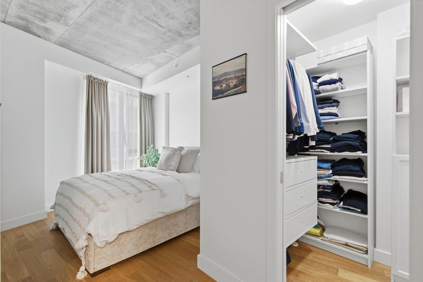 Chambre à coucher principale - 414-1550 Rue Des Bassins, Montréal (Le Sud-Ouest), QC - Indoor Photo Showing Bedroom