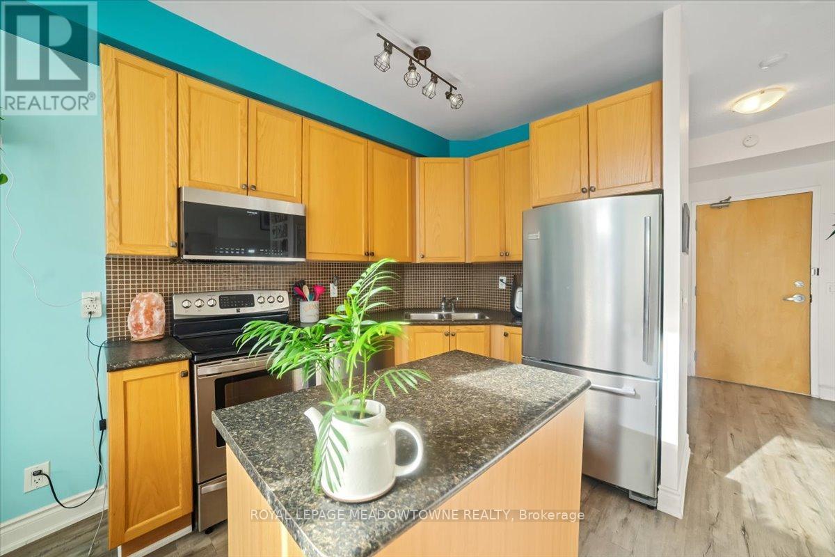 914 - 220 Burnhamthorpe Road W, Mississauga, ON - Indoor Photo Showing Kitchen With Double Sink