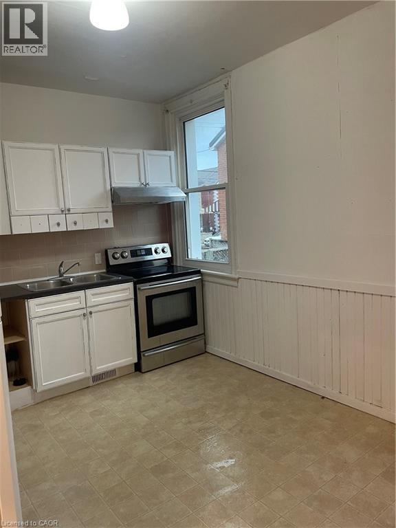 206 Locke Street, Hamilton, ON - Indoor Photo Showing Kitchen With Double Sink