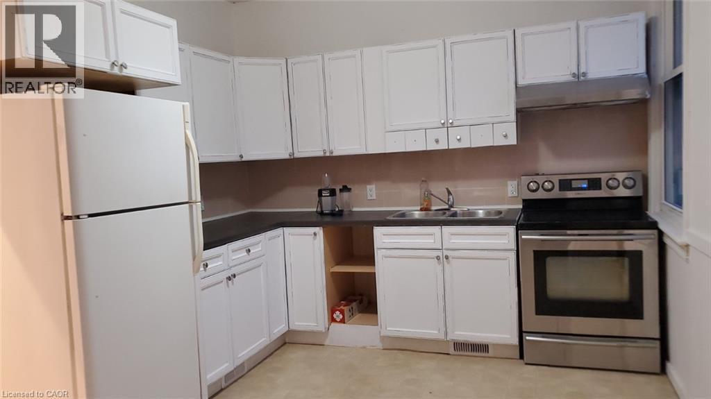 206 Locke Street, Hamilton, ON - Indoor Photo Showing Kitchen With Double Sink