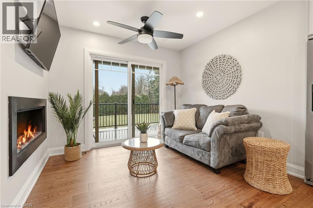 1354 1 Sideroad, Burlington, ON - Indoor Photo Showing Living Room With Fireplace