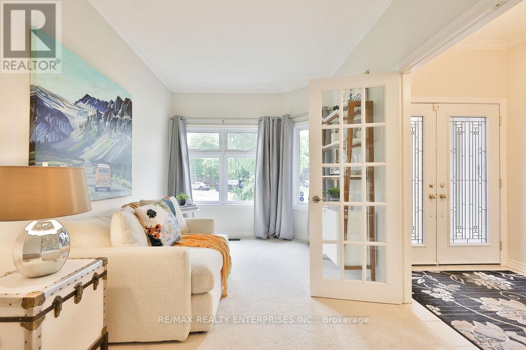 Front Office/Den, Large Windows, French Doors - 431 Naomi Crescent, Mississauga, ON - Indoor