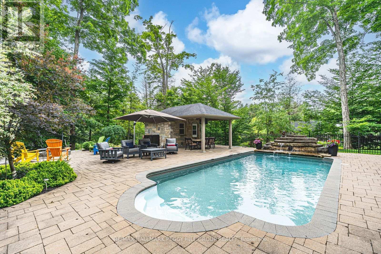 32 Gallagher Crescent, Springwater, ON - Outdoor With In Ground Pool With Backyard