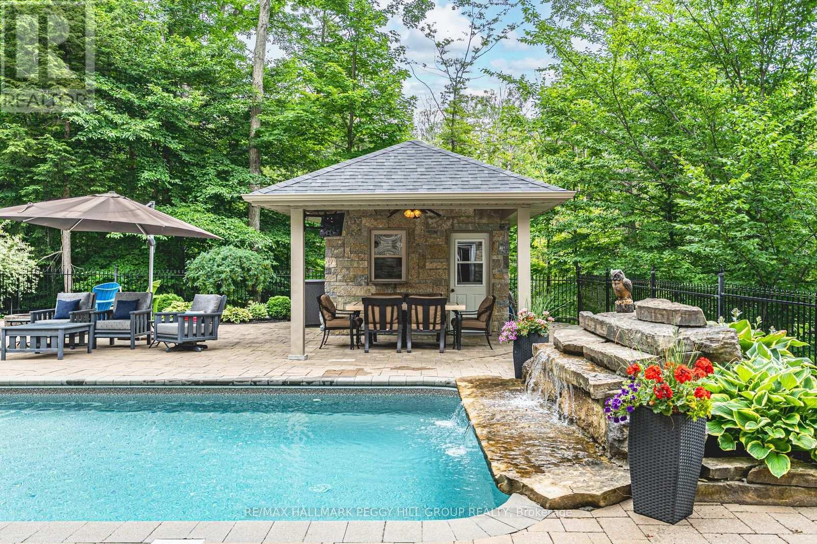 32 Gallagher Crescent, Springwater, ON - Outdoor With In Ground Pool With Deck Patio Veranda With Backyard